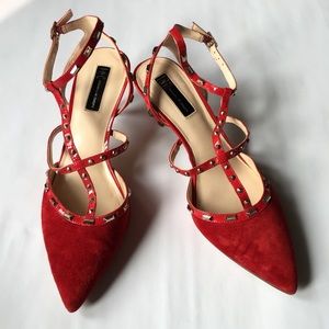 *HP* Inc Red Strappy Heels